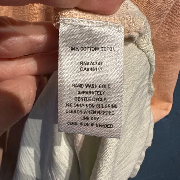 Natural Reflections Medium Tie Dyed Midi Dress 100% Cotton Ombre Scoop Hem Boho - Picture 3 of 6